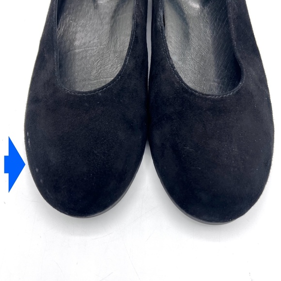 Eileen Fisher Una 2 Slip On Flat Hidden Wedge Shoe Black Suede Size 8.5 - Picture 13 of 13